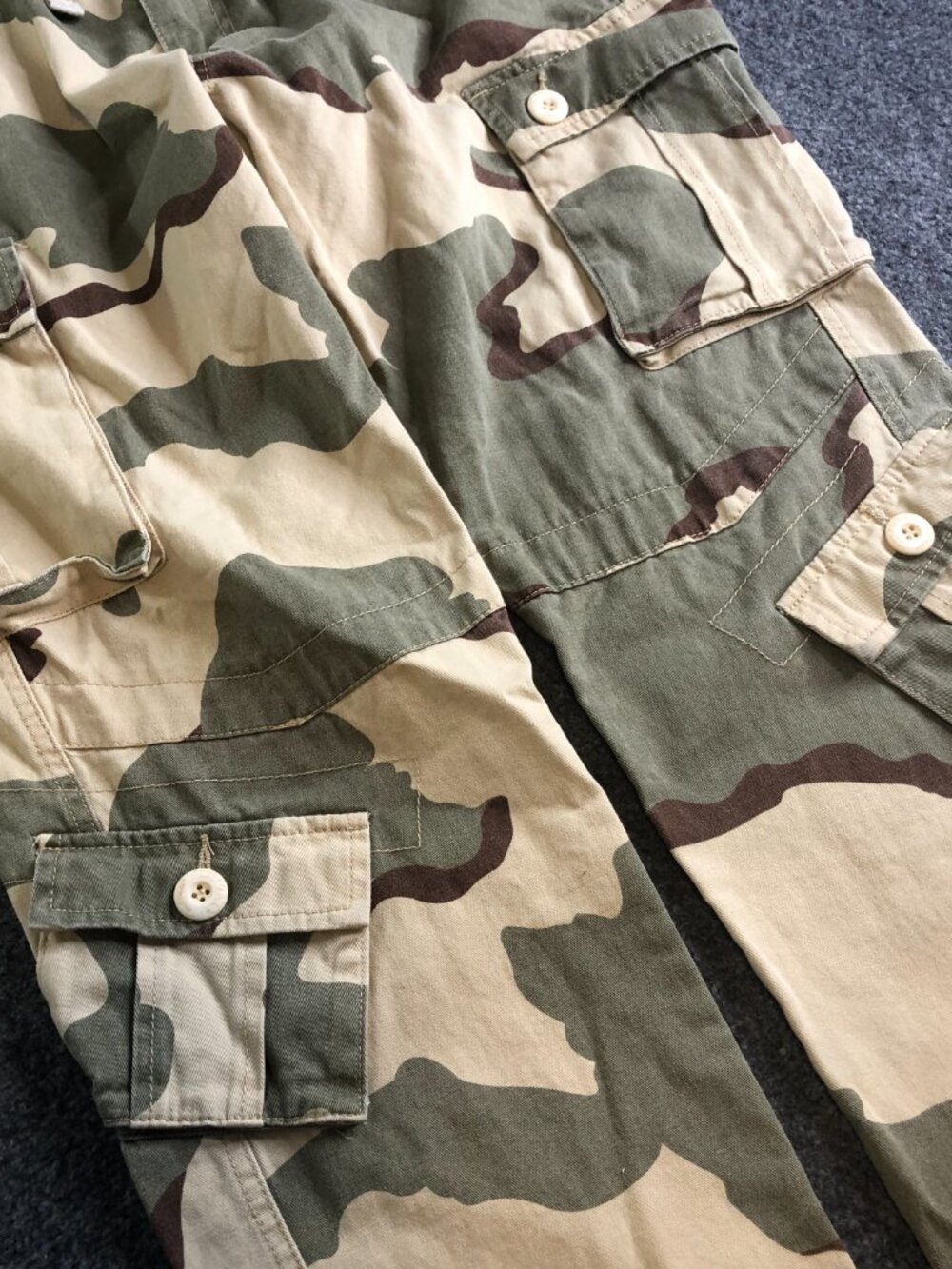 Vintage Mustway Pants Mens 32x30 Camo Cargo Utility Military Outdoor Paratrooper - Picture 2 of 14